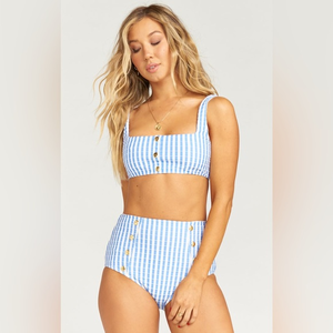 Show Me Your Mumu High Tide High‎ Button Bottom ~ Nautical Stripe Swim